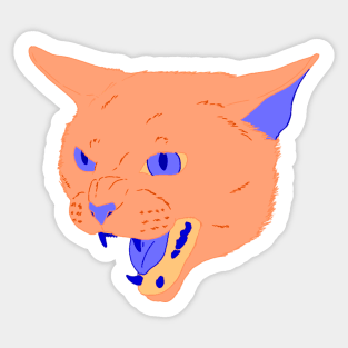 Vaporwave Cat - Sunset Sticker